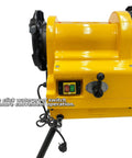 Close-up of Heavy Duty One Horsepower Electric Pipe Threader Cutting Machine For Half To Four Inch Steel Tubing control panel and switch.