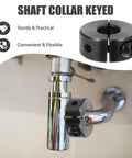 Steel Split Shaft Collar Clamp No Fuss Fixed 16mm ID 34mm OD 13mm Thick Keyed Shaft Ring for axial holding on a pipe