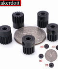 RC Pinion Gear Set 48P 3.175mm Shaft Hardened Steel 5 Pack Includes 13T 14T 15T 16T 17T Upgrade For One Eighth Inch Shaft Cars
