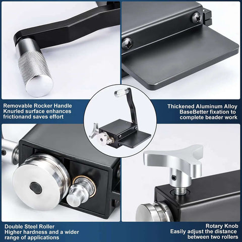 Bead Roller Beader Tool For Tube And Pipe, Easy Beading For Intake And Intercooler Piping; features aluminum alloy and double steel roller