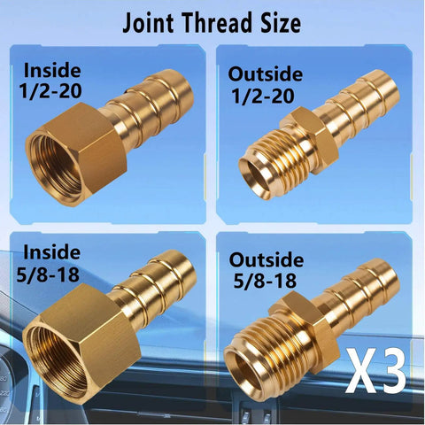 Brass fittings for 40k Transmission Oil Cooler Kit For Big Rigs And Trailers With Low Pressure Drop And Easy Mounting Hardware
