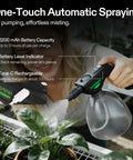 Battery Powered Sprayer 0.5 Gallon Electric Spray Bottle USB Rechargeable With Automatic Water Pump Plant Mister in use