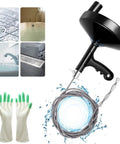 25 Ft Drain Auger Pro Plumbing Snake For Bathroom Sink, Bathtub And Kitchen Drains, Flexible Steel Cable Hair Clog Remover
