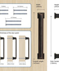Oil Rubbed Bronze Cabinet Pulls 10 Pack 5 Inch Hole Center Heavy Duty Kitchen And Furniture Handles with screws, size details shown