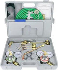 Oxyfuel Gas Cutting And Welding Set With Regulators Medium Duty Torch 15 Ft Twin Hose Includes W One Welding Tips and tools in case