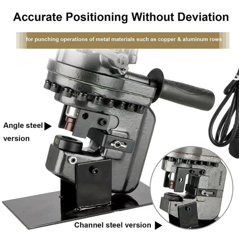 Pro Shop Grade 1800W Hydraulic Hole Punch Press Engineered For Angle And Channel Steel With Five Swappable Dies Lightning Fast Knockouts Tight Tolerance Alignment Smooth Operation Workhorse Optimized For Steel Iron Aluminum Copper Projects