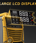 Aluminum MIG Welder With Pulse 250A Dual Voltage 110V 220V 6 In 1 Multifunctional Welding Machine close-up of LCD display