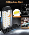 Hella Bright 120W LED Garage Light With Four In One Deformable Panels 12000LM 6500K Daylight E26 E27 for garage lighting