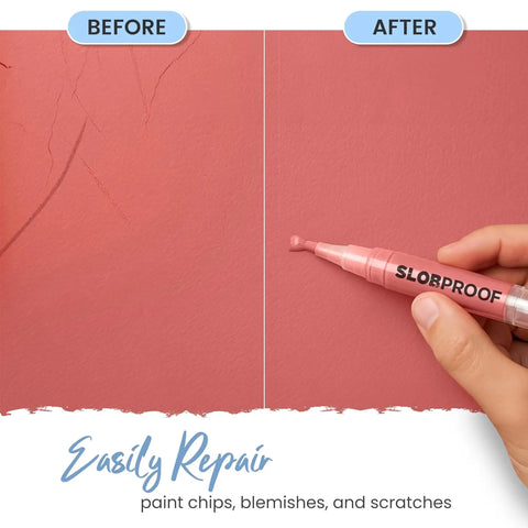 Demonstration of Refillable Touch Up Paint Pen For Walls And Furniture, Mess Free DIY Tool With Precise Color Match in action