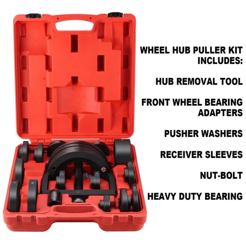 Ultimate Wheel Hub Removal Tool Set With C To U Sizes Front And Rear Wheel Bearing Remover And Installer Kit in red case