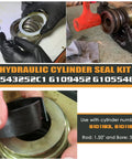 Hydraulic Cylinder Seal Kit 1.5 Inch Rod And 3 Inch Bore Heavy Duty Replacement Fit For Case Loader installation and components