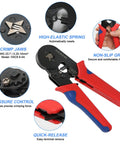 All In One Crimping Tool Kit With 1800 Ferrules, Self Adjusting Ratchet Crimper, Eight Ferrule Sizes From AWG 22 To 7 (0.5-10mm2)