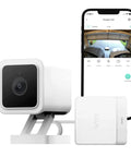 Smart Garage Door Opener With Built In 1080P Video, Color Night Vision, And Two Way Audio, Remote Open And Close From Anywhere, See If It’s Open And Get Real Time Alerts, No Fuss Setup with Wyze app interface shown on a smartphone.