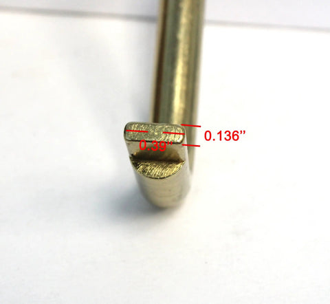 Top Shelf M1 Garand Gas Cylinder Lock Screw Wrench For Smooth Rifle Restoration And Pro Gunsmithing Jobs Featuring Heavy Duty Steel Build And No Slip Grip Design close-up of the precision measurement of wrench end detail.