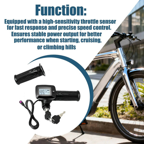 48V Throttle Integrated Display With M Key Replacement For Soleil 01 Electric Dirt Bike, 1 Pair, Compatible Only With Soleil 01 Off Road E Bike, Plug And Play Digital Gauge, Easy Install, Premium Replacement Part