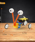 Four Pack Robot Kits For Kids Ages 8 And Up, STEM Crafts And Robotics Projects, Electronics Building Kit for Boys and Girls on display with size measurements