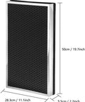 2 Pack Replacement Filters For MA Series 112 V2.0 Air Purifier 3 In 1 HEPA Activated Carbon Filter shown with dimensions