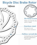 160mm Stainless Steel Bike Disc Brake Rotor For Road And Mountain Bikes Beefy Stopping Power Durable All Weather Performance