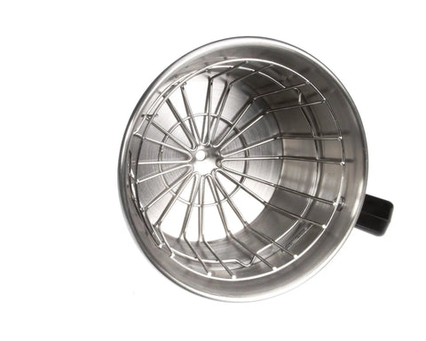 Top view of Stainless Steel Brew Basket With Wire Insert For CR-11 Paper Filters 10.63 X 4.50 Inches, WC-3316