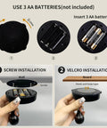 Wireless Spotlight Set With Remote Control Battery Powered LED Grow Lights For Plants And Dimmable Picture Lights installation guide
