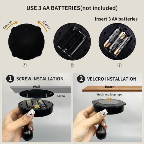 Wireless Spotlight Set With Remote Control Battery Powered LED Grow Lights For Plants And Dimmable Picture Lights installation guide