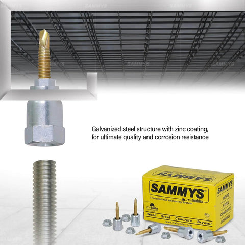 Sammys 8137957100 SH DSTR One And Three Eighths Inch Screw Swivel Expandable Threaded Rod Anchor For Pipe Hangers