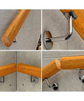Solid Wood Handrail Kit For Stairs With Non Slip Finish And Heavy Duty Metal Brackets, showing installation angles and secure mounts.