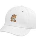 Adjustable Printed Baseball Cap With Lab Nurse Teddy Bear Design For Medical Staff And Students, Ideal Gift, white cap