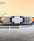 Front view of Uritue electric hydraulic directional control solenoid valve, blue body, dual end coils, clear housings.