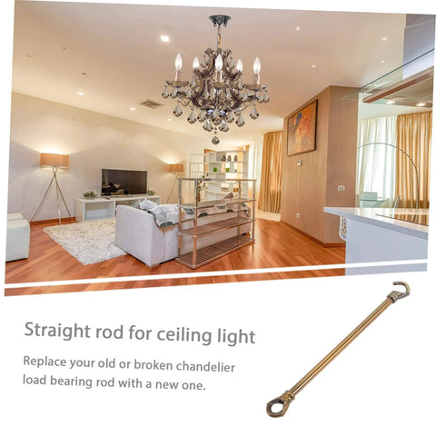 Heavy Duty Chandelier Load Bearing Hook And Ring Kit For Ceiling Light Support installed in modern living room with chandelier