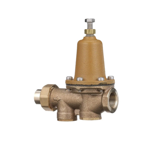 Lead Free Three Quarter Inch Water Pressure Reducing Valve With Solder Union Outlet And NPT Female Outlet Polymer Seat Heavy Duty Adjustable