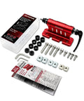 Truck Bed Bike Fork Mount With Four Adapters For 9x100mm QR 12x100mm 15x100mm And 15x110mm Boost Forks red anodized mount with adapters