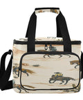Desert Horseback Riding Insulated Lunch Bag with horse design, leakproof cooler bag for picnics and outdoor adventures.