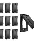 10 Pack Outdoor Outlet Covers For GFCI And Decorator Receptacles, Weatherproof With Auto Closing Lid, Black, 1-Gang Standard
