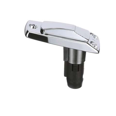 Rectangle 2-Pin Base for 12-Degree Angled Light Pole With Swivel Cover, Zamak Finish, 4 Inches By 1 And 5 Eighths Inches
