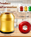 Magnetic Ring For Screwdriver Head Must Have Anti Slip Detachable Universal Fit For Electric Screwdrivers Drills And Impact Wrenches Your Go To Tool For Home Repairs And Woodworking; gold, red, green options shown with dimensions.