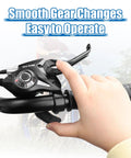 3x8 Speed Bike Shifter Lever Set With Gear Indicator and V Brake Cable, hand operating the 24 Speed Shifter, easy to use grip