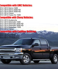 E85 Gas Cap Replacement For 2012 2013 2014 Trucks And SUVs GT347 20962524 shown with compatible GM vehicle list