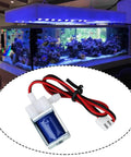 Two Pack Micro Mini DC 5V To 6V Solenoid Valve Normally Closed 2 Way Air And Water Valve shown with aquarium