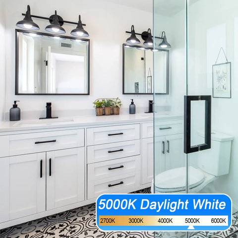 Four Pack LED Globe Bathroom Bulbs 60W Equivalent G25 Round 5000K Bright White Vanity Mirror Lighting E26 Medium Base 5W Per Bulb Instant On Non Dimmable Energy Saving 120V