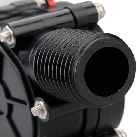 Close-up of the Dope Three Piece Micro Water Turbine Generator Kit DIY Hydro Power, Portable Half Inch Turbine component.
