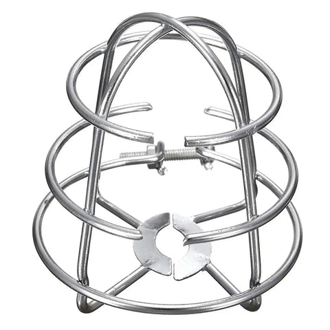 Heavy Duty Chrome Plated Fire Sprinkler Head Guard Top Shelf Protective Cage for one half and three quarter inch recessed systems.