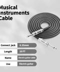 Noise-reduction shielded cable for 20 Watt Portable Electric Guitar Amplifier With Headphone Input And Gain Control for quiet practice.