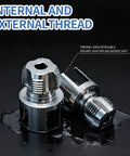 2-In-1 Internal And External Pipe Threader For Home Plumbing With One Half Inch And Three Quarter Inch Dies PVC Pipe Thread Cutter