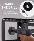 Wall Mounted TV Cable Management Kit 4 Pack With Pass Throughs Locking Brackets And Hole Saw Drill Attachment in use