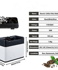 Smooth Operator Electric Portafilter Cleaner With Dual Attachments And Knock Box Skips The Scrubbing Quick 58Mm Espresso Tool For Home Shop Baristas Zero Sweat Pro Level Tidying White Edition with espresso portafilter and specifications.