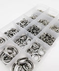 Over 1035 Piece Stainless Steel Split Lock Washer Set M1.6 To M16, 304 Grade Spring Washers Assortment Kit With Elastic Gasket, Built For Vibration Proof, DIY Friendly, Secure Fastening For Nuts And Bolts in compartment box