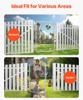 Adjustable Chain Link Fence Gate 32 By 46 Inches, Rust Resistant Galvanized Steel, Fits 2 To 4 Ft Wide Openings in backyard scene