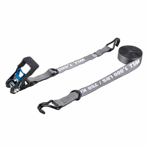 One And A Half Inch By Twenty Foot Tie Down Ratchet Straps With Double J Hooks, Heavy Duty Tie Downs, 1667 Lb Working Load Limit, 5000 Lb Break Strength, BruteTek Webbing, 4 Pack