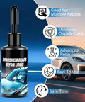 Windshield Crack Repair Kit For Auto Glass And Mirrors, 2026 Upgrade With Glass Repair Liquid bottle with features list